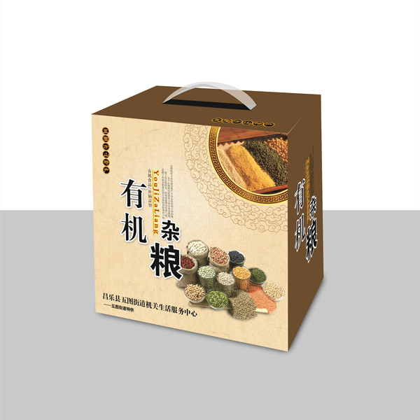 有機五谷雜糧瓦楞效果圖