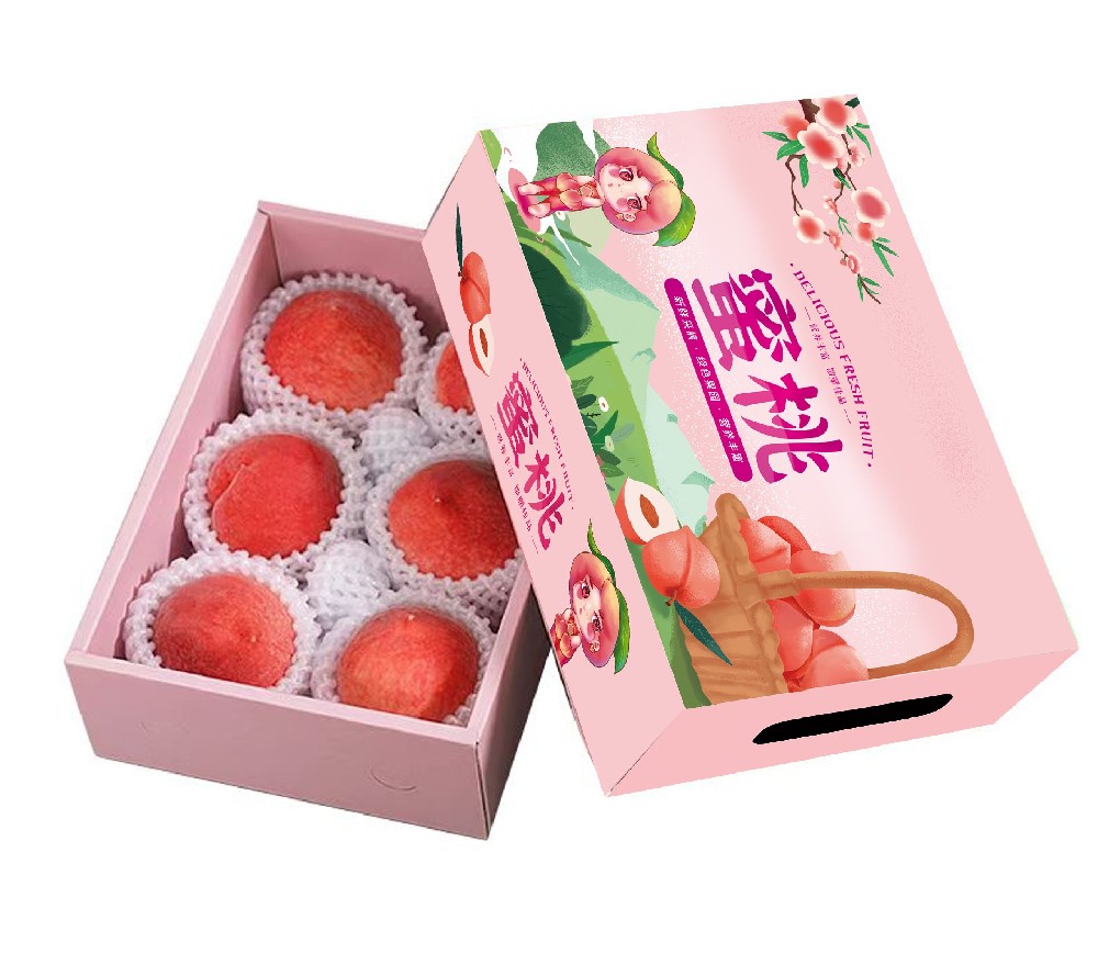 水蜜桃上下蓋包裝盒